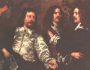 William Dobson The Artist, Sir Charles Cotterell and Balthasar Gerbier oil painting